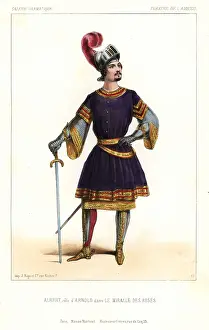 Beraud: Albert as Arnold in Le Miracle des Roses, 1844