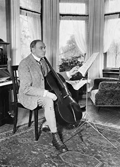 Cello: Albert Bassermann on cello, 1929
