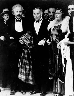 Relativity: Albert Einstein and wife, with Charlie Chaplin, Paris