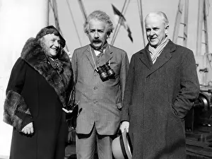 Millikan: Albert Einstein and wife are greeted by ?