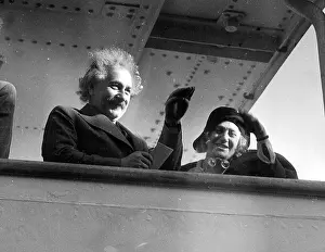 Shipboard: Albert Einstein and his wife return to Germany