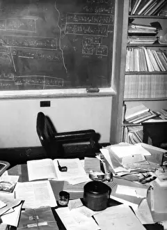 Equations: Albert Einstein's study at the institute ?