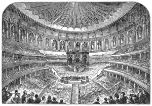 Tiers: Albert Hall, interior view, London