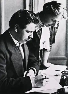Lambarene: Albert Schweitzer (1875-1965), with his ?