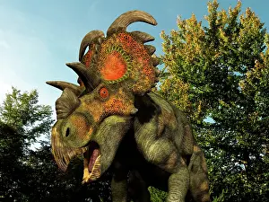 Nesmoi: An Albertaceratops wanders a Cretaceous forest