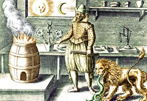 Caduceus: Alchemical Workshop, 17th Century