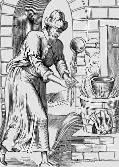Merveilleuses: alchemy, alchemists, alchemist washing his hands