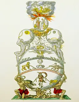 Caryatids: alchemy, allegory of macrocosm