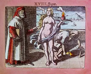 Democritus: alchemy, Democritus, figure 18, Viridarium Chymicum