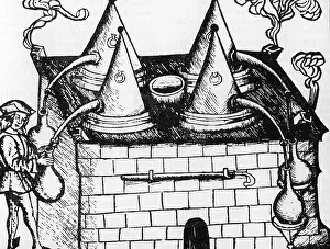 Brunschwig: alchemy, distillation, distillation device, oven