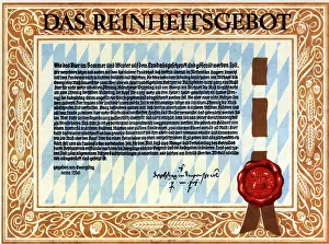 Edict: alcohol, beer, The Bavarian purity requirement
