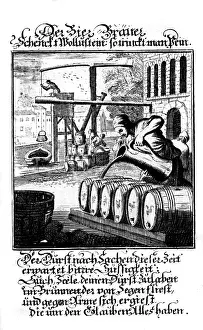 Weigel: alcohol, beer, brewer, copper engraving, with