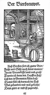 Vats: alcohol, beer, brewer, woodcut, Staendebuch by