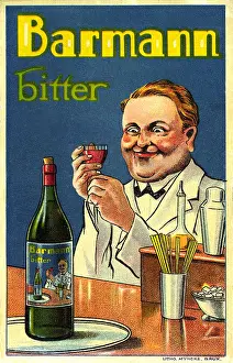 Alcohols: alcohol, liquors, advertising for Barmann bitter