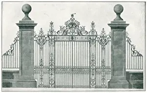 Aldenham: Aldenham House Gates, Elstree