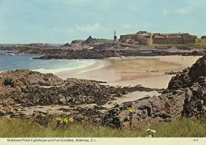 Alderney: Alderney - Quesnard Point Lighthouse and Fort Corblets