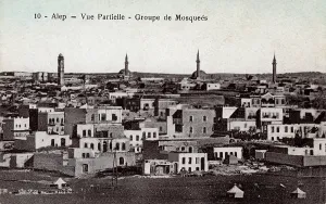Seljuk: Aleppo, Syria - Partial Panorama with Minarets and Mosques