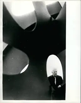 Nickel: Alexander Calder with sculpture, The Last Man Born