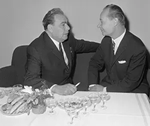 Liberalization: Alexander Dubcek - Leonid Brezhnev - talks - cigarette