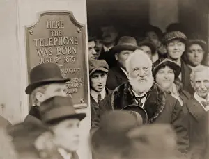 Commemorations: Alexander Graham Bell at the unveiling of ?
