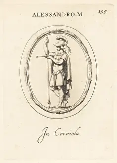 Corniola: Alexander the Great with spear and sceptre