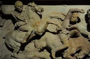 Persia: Alexander Sarcophagus. 4th century BC. Battle of Issus (333
