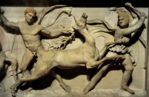 Persians: Alexander Sarcophagus. 4th century BC. Alexander and the Mac