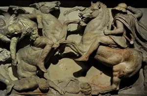 Persia: Alexander Sarcophagus. 4th century BC. Battle of Issus (333