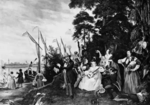 Schramm: Alexander Schramm: Picnic in Biedermeier