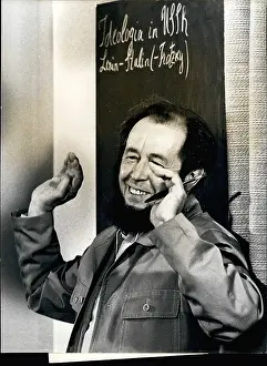Ethics: Alexander Solzhenitsyn, Russian writer, in Switzerland