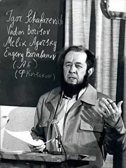 Ethics: Alexander Solzhenitsyn, Russian writer, in Switzerland