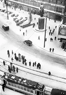 Alexanderplatz: The Alexanderplatz in Berlin in winter, 1938