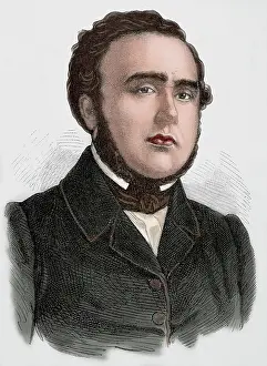 Alexandre: Alexandre Auguste Ledru-Rollin (1807-1874). Colored engravin