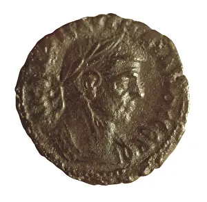 Philately: Alexandrian nummus. Coin. SPAIN. Barcelona. Numismatic
