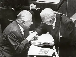 Pittermann: Alfons Gorbach and Bruno Pittermann at the National Assembly