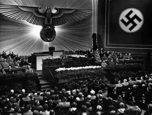 Rosenberg: Alfred Rosenberg in the Kroll Opera House in Berlin, 193