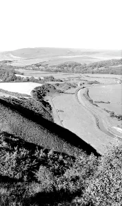 Alfriston: Alfriston, view from High and Over c1960