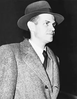 Scares: Alger Hiss in front of the Federal Courthouse in
