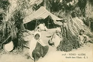 Childen: Algeria - Gourbi Tent and occupants