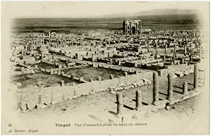 Aures: Algeria - Timgad - View toward Trajan's Arch