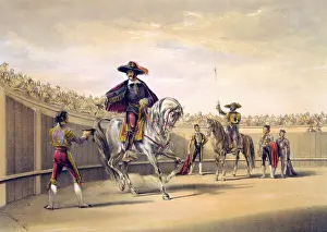 Bullfight: The alguazil delivering the keys of the toril