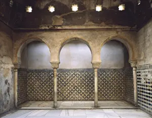 Watery: Alhambra. SPAIN. Granada. Alhambra. Baths. Hispano-Moresque