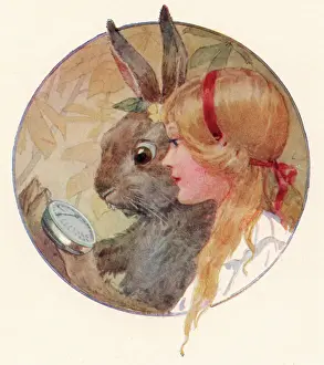 Oclock: Alice looking at the March Hares watch