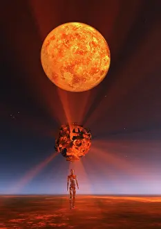 Beam: An alien android using a probe to explore an alien