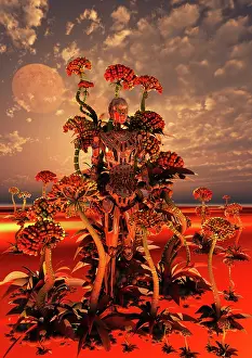 Gardener: An alien android working as a gardener on an alien exoplanet