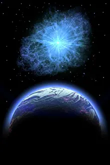 Universe: An alien exoplanet covered by water