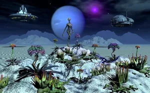 Spacecraft: An alien inhabited exoplanet colony