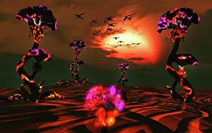 Luminous: Alien luminous plants growing on the surface of an exoplanet