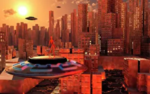 Migrating: An alien race migrating from their homeworld