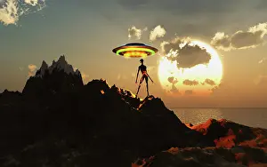Approaching: An alien reptoid waiting to hitch a ride from
